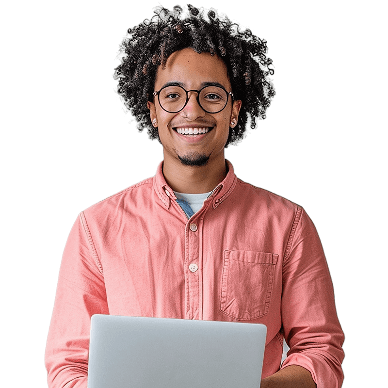 Profissional de TI trabalhando em um notebook